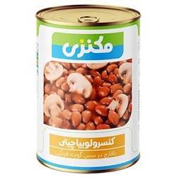 مکنزی کنسرو لوبیا چیتی با قارچ 380گرم